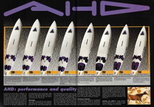 AHD windsurfing boards range 1993 - contribution by Jan Cas Smit